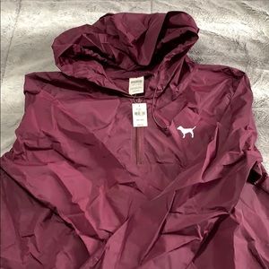 PINK Nylon rain anorak